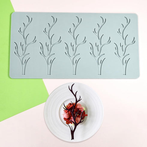 TUKE Tuile Mold 3D Branch Molds, Silicone Fondant Molds for Baking, Polymer Clay, Sugar Craft Dessert Cupcake Decorating
