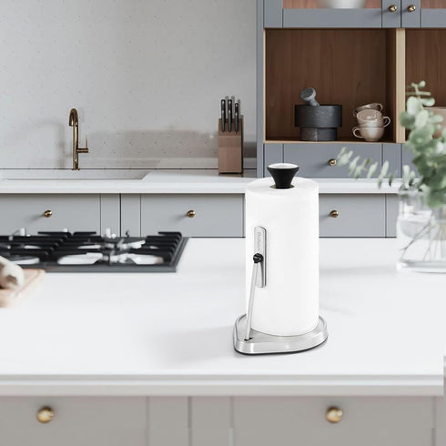 Dailyart Paper Towel Holder Stand for One Hand Tear, Heavy Duty Countertop Paper Towel Holder with Weighted Base
