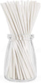 100Pcs 6 Inch Cake Pop Sticks, White Paper Lollipop Sticks for Cookies, Candy, Chocolate, Cake Topper