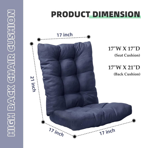 1 Set Rocking Chair Cushion High Back Chair Cushions for Garden Outdoor Indoor Sofa Tatami Car Seat Beach Tatami Mat