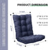 1 Set Rocking Chair Cushion High Back Chair Cushions for Garden Outdoor Indoor Sofa Tatami Car Seat Beach Tatami Mat