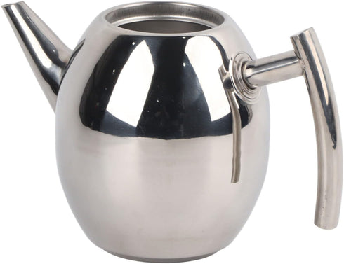 Stainless Steel Teapot with Filter, Easy Pour Coffee Pot Kettle for Home and Office, 1000ml Capacity