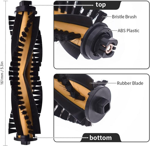 neutop Replacement Parts for Ecovacs Deebot N79S, Includes 1 Roller Brush and 12 Filter Sets