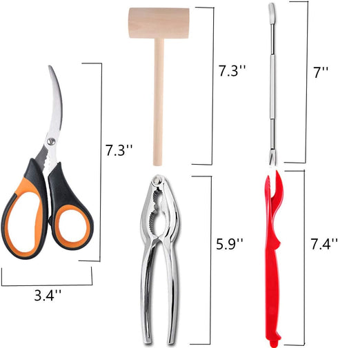 21 Set Set 6 6 6 1 1 Artcome Pcs Seafood Tools Nut Cracker includes Crab Crackers, Forks, Lobster Shellers, Lobster