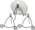 BANBERRY DESIGNS Black Metal Folding Easel - Display Plate Stand with Swirling Spiral Scroll Design - Set of 3 - 7" H