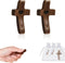 Brevynx 2 Pcs Pocket Wooden Cross Fidget - Cross My Heart with