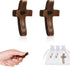 Brevynx 2 Pcs Pocket Wooden Cross Fidget - Cross My Heart with