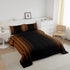 Set Set 2Pcs Feelyou Abstract Ombre Comforter Kids Teens Brown and Black Bedding Room Decor Twin Size,Reversible Black