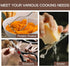 Kitchen Utensils Set, 32 pcs Non-Stick Silicone Cooking Utensils with Holder and Stainless Steel Handle