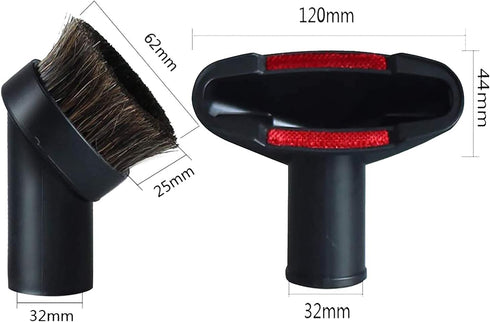 Vacuum Attachments Accessories Kit, 1 1/4 inch Vacuum Cleaner Tools with Dusty Brush & Hose Adapter