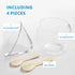 ThougrLyh Caviar Server Set, Glass Caviar Dish with 2 Pcs Shell Spoons for Serving Ice Cream and Cocktails