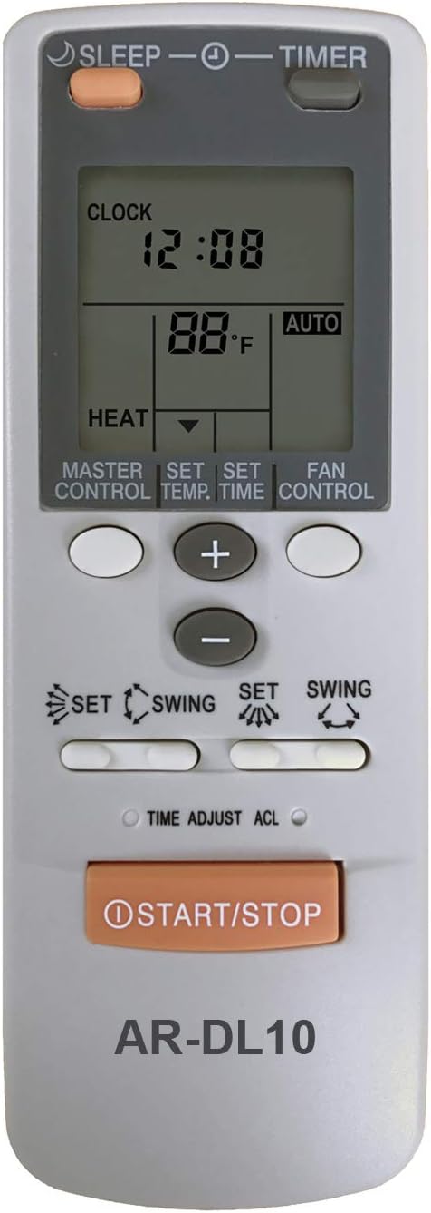 RCECAOSHAN Replacement Remote Control for Fujitsu Air Conditioner Model AR-DL10 AR-DL12 ASU18C1 ASU18R1 ASU24C1 ASU24R1