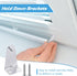 Set of 8 Metal Hold Down Brackets - Silver Blinds Brackets with Screws for Horizontal Blinds