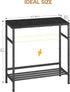 31.5" 2-Tier Homeiju Entryway Table Width, Console Table with Adjustable Shelves, Industrial Sofa Table with Storage