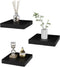 PopiShelves Small Floating Shelves for Wall - 6 Inch Mini Square Black Shelves
