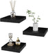 PopiShelves Small Floating Shelves for Wall - 6 Inch Mini Square Black Shelves