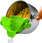 Kitchen Gizmo Snap N' Strain Clip On Strainer for Pots - Collapsible Silicone Pasta Strainer, Green