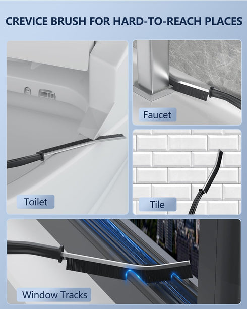 Set, 8 6 2 Leebein Electric Toilet Brush and Holder Electric Toilet Bowl Scrubber Kit with Replaceable Brush Heads