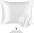 Satin Pillowcase with Zipper for Hair and Skin Care, Soft and Cool Like Silk, White, 2 Pack