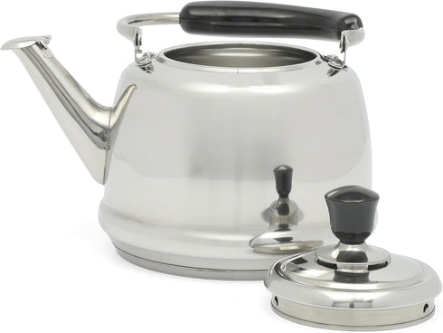 2 Martha Stewart Kingstree Large Qt Stainless Steel Tea Kettle Heavy Gauge Durable Whistling Tea Kettle for Stove Top