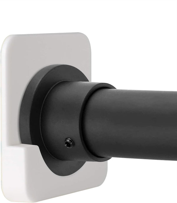 Shower Curtain Rod Holder for Wall Mount, Adhesive Tension Rod Retainer, 2 Pack, White