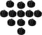 Wire Cube Connectors, Plastic Corner Connectors for DIY Cube Storage Shelves Organizer (Black, 12)