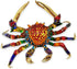 WitnyStore 6" Red Rainbow Crab Artistic Blown Glass Figurine Premium Hand-Blown Statue