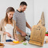 Cookbook Stand: Wooden Holder with Measurement Conversion Chart, Adjustable Recipe Book Stand