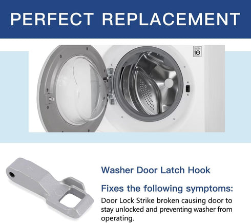 2Pcs MFG63099101 Washer Door Lock Strik for LG/Kenmore Washing Machine, Door Latch Hook Replacement Part