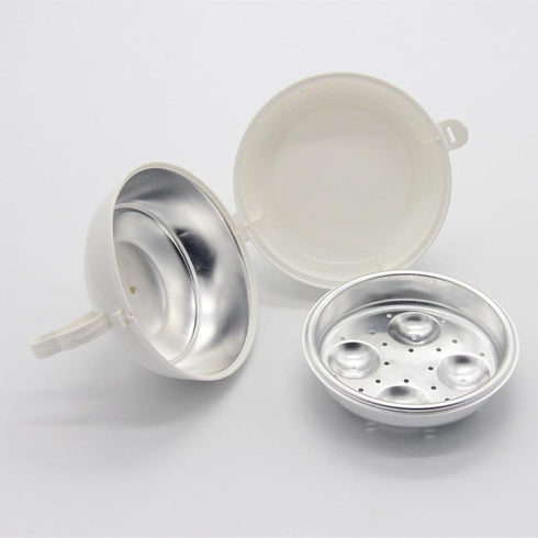 Chicken Shape Microwave Egg Cooker - 4 Eggs Capacity Boiler Steamer Poacher for Omelet & Hard-Boiled Egg