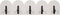 Sagebrook Home 24" White Wall Hooks - Elegant 5-Arch Design, Robust MDF and Iron, Home Organization Must-Have