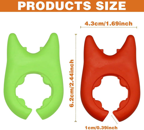 2pcs Silicone Pot Holders, Adjustable Kitchen Silicone Spoon Rest Suitable for Placing Spoons and Spatulas After Cooking in a Steamer Utensil Rest, Anti-Slip Spatula Pot Spoon Holder (Green/Red)