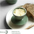 DOWAN Porcelain Butter Crock, Butter Keeper with Water Line, French Butter Dish for Soft Fresh Butter, Butter Container
