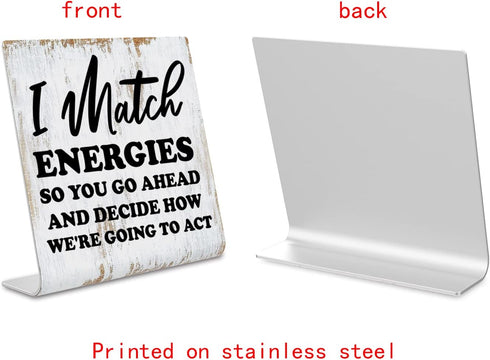 Funny Desk Signs for Women Office, Funny Decor for Desk, Coworker Gifts for Women, Office Shelf Table Decor