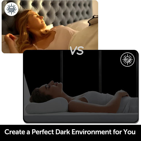 HIDBEA Mirror Blackout Window Film, 100% Light Blocking Room Darkening Tint, Removable Cover for Day Sleep