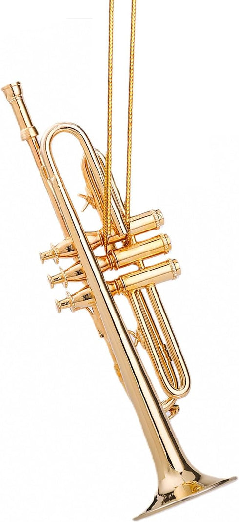 LQDSHGLK 4.72" (4.72" Brass String Miniature Trumpet Hanging Ornament Mini Musical Instrument Trumpet Replica Christmas