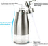 Dish Soap Dispenser with Stickers, Brushed Nickel Stainless Steel and Glass, Refillable Liquid Hand Soap Dispenser