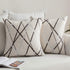 MIULEE Pack of 2 Decorative Throw Pillow Covers, Cute Woven Textured Chenille, 18 x 18 Inch, Beige