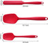 MaxDare Silicone Spatulas and Spoon Set, One-Piece Design, Heat Resistant, Non Stick, Set of 6, Red