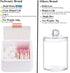 Tecbeauty 2 Slot Cotton Swab Ball Qtip Holder Jar, Plastic Container Dispenser Box with Hinged Lid for Bathroom Home