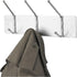 Safco 4161 Wall Rack Coat Hook, 3 Hook, Silver