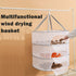RVXlRDN 3 Herb Drying Rack, Layer Foldable Hanging Mesh Net with Zipper, Outdoor Drying Rack Mesh Dryer for Drying Herb