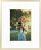 Frametory 8x10 Gold Aluminum Picture Frame - Set of 1, Ideal for 5x7 Photos with Mat or 8x10 Without Mat