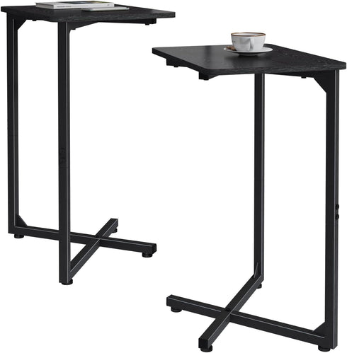 Generic NEFROM C-Shaped End Tables, Sofa TV Trays Set of 2, Small Couch