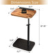 90 360 Small End Table Adjustable Height, Flip-Over Panel Side Table for Small Spaces Swivel TV Tray Couch Tables That