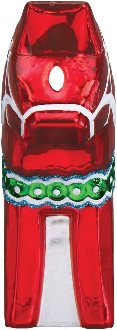 Old World Christmas Glass Blown Ornaments - Swedish Dala Horse for Christmas Tree