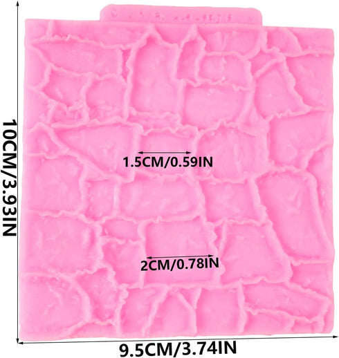 Brick Texture Silicone Molds Chocolate Fondant Mold For Cake Decoration Cupcake Topper Polymer Clay Candy Chocolate Gum Paste