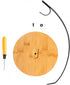 TIEYIPIN Banana Holder, Iron & Bamboo Fruit Stand for Bananas, Grapes & More, Easy Assembly