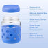 6-Pack 16 oz Gemice Overnight Oats Containers with Lids and Silicone Sleeves, Glass Mason Jars with Airtight Lid