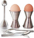 NobleEgg Egg Cups for Soft Boiled Eggs, All Sizes, Topper, Spoons, 18/8